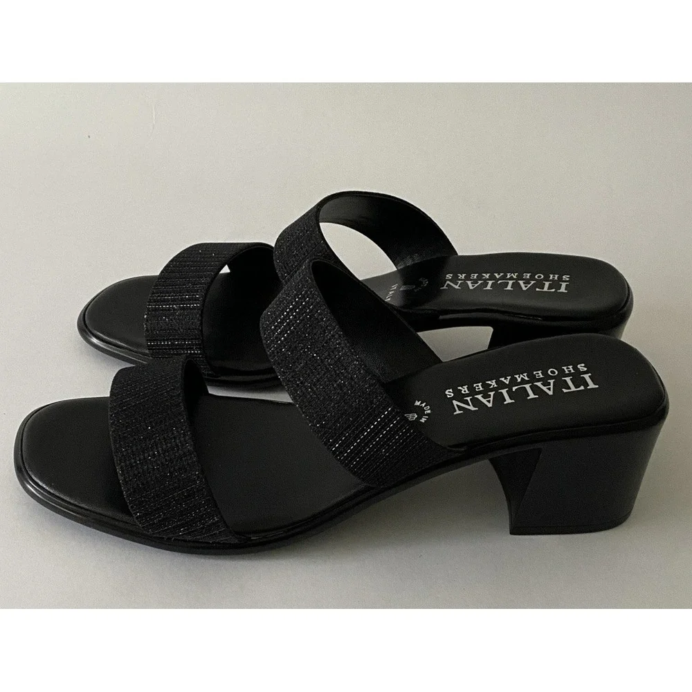 Italian Shoemakers Frannie Womens Sz 9 Chunky Block Heel Strapped Sandal Formal